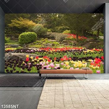 Tranh công viên hoa tulip 13585NT