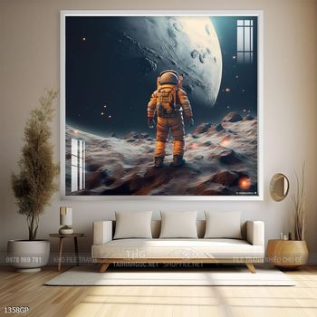 Tranh 3D phi hành gia vũ trụ