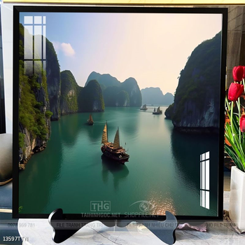 Tranh phong thủy nước non tuyệt đẹp