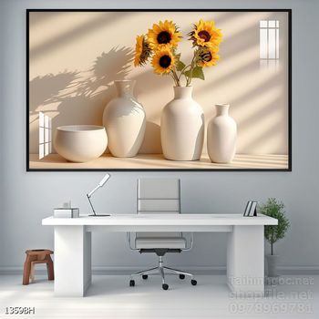 File tranh bình hoa nghệ thuật mẫu mới nhất