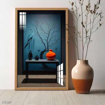 Tranh bình hoa đẹp trang trí tường