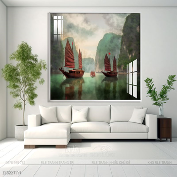 Tranh phong thủy sơn thủy hữu tình