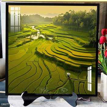 Tranh phong thủy phong cảnh thác nước thiên nhiên