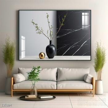 Mẫu tranh bình hoa nghệ thuật decor trang trí tường