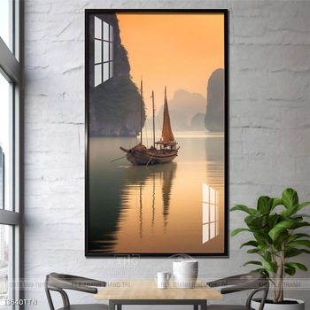 Tranh phong thủy phong cảnh thác nước thiên nhiên