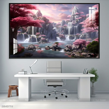 Tranh phong thủy nước non tuyệt đẹp