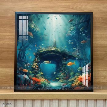 Tranh cá heo nghệ thuật độc đáo