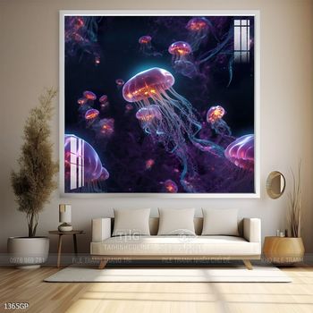 Tranh nghệ thuật phi hành gia treo trang trí tường