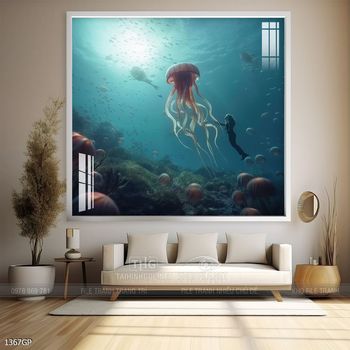 Tranh treo tường phi hành gia vũ trụ