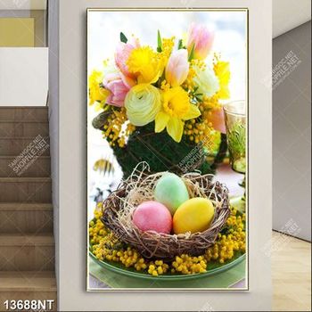 Tranh giỏ hoa đẹp