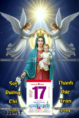 File lịch tết công giáo chúa giê su jesus đức mẹ maria ánh sáng thiên thần 1369LT