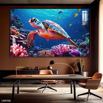 Tranh treo tường cá heo đại dương