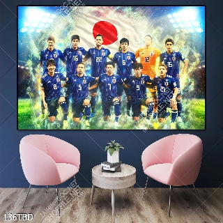 Tranh đội tuyển Nhật Bản chụp chung