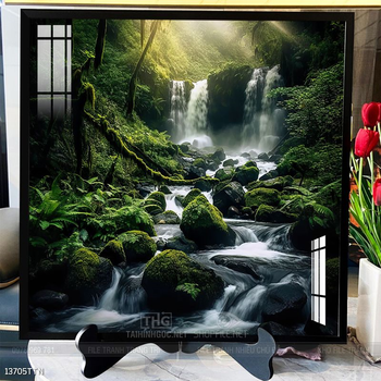 Tranh phong thủy phong cảnh thác nước thiên nhiên