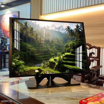 Tranh phon thủy sông, núi và mặt trời