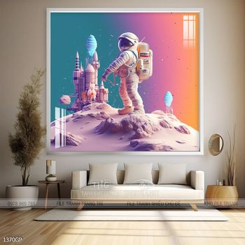 Tranh phi hành gia đẹp