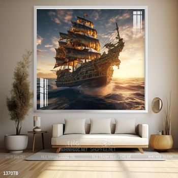 Tranh phong thủy thuận buồm xuôi gió tài lộc đẹp