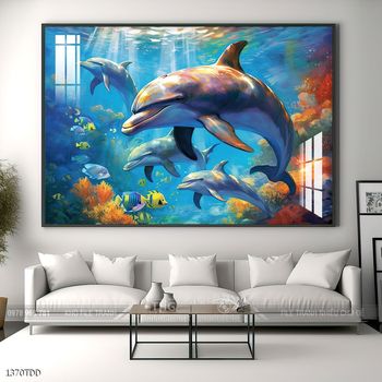 Tranh treo tường cá heo dễ thương