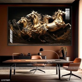 Tranh ngựa bát mã trang trí tường nhà