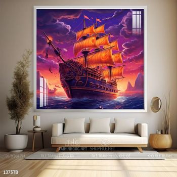 Tranh thuận buồm xuôi gió trang trí tường nhà