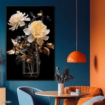 Mẫu tranh bình hoa nghệ thuật decor tường