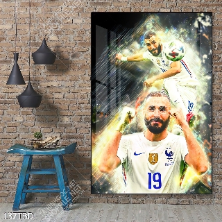 Tranh bóng đá cầu thủ Benzema đội tuyển Pháp