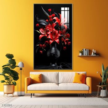 Mẫu tranh bình hoa mới nhất trang trí phòng khách, phòng ăn