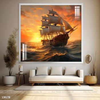 Tranh phong thủy thuận buồm xuôi gió tài lộc đẹp