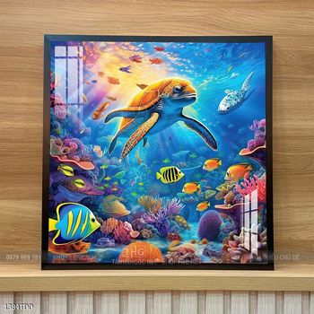 Tranh cá heo nghệ thuật độc đáo