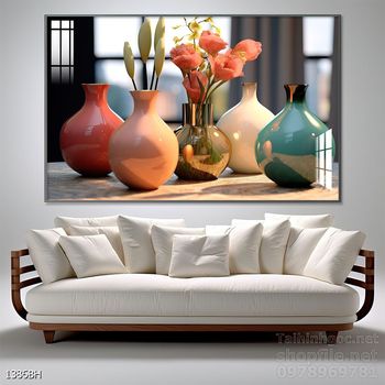 Tranh bình hoa nghệ thuật sang trọng