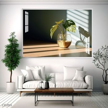 Mẫu tranh bình hoa trang trí tường đẹp tinh tế