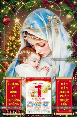 File hình ảnh công giáo đức mẹ maria chúa giêsu giáng sinh noel noen 1387LT