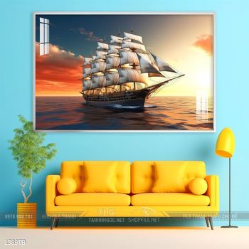 Tranh thuận buồm xuôi gió treo tường