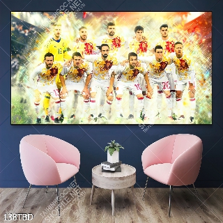 Tranh bóng đá đội tuyển Tây Ban Nha