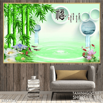 Tranh phong cảnh hoa sen