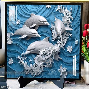 Tranh cá heo đại dương