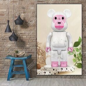 File tranh gấu bearbrick decor trang trí tường đẹp