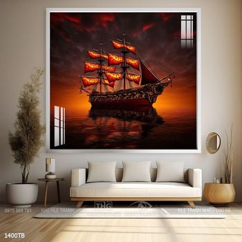Tranh thuận buồm xuôi gió treo tường