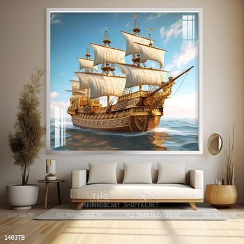 Tranh phong thủy thuận buồm xuôi gió tài lộc đẹp