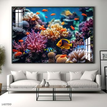 Tranh cá heo decor trang trí tường nhà