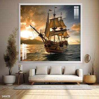 Tranh thuyền buồm và cảnh biển