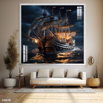 Tranh thuận buồm xuôi gió cánh buồm vàng đẹp nhất