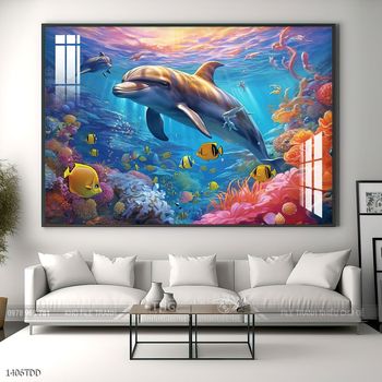 Tranh cá heo đẹp độc đáo