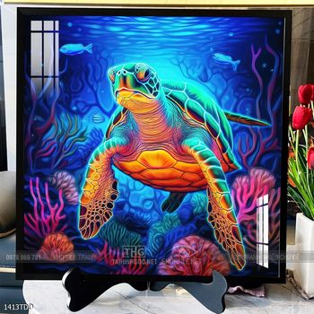 Tranh cá heo decor trang trí tường nhà