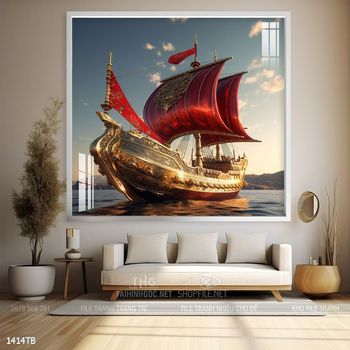 Tranh phong thủy thuận buồm xuôi gió tài lộc đẹp