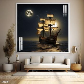 Tranh thuyền buồm và cảnh biển