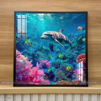 Tranh cá heo đẹp độc đáo