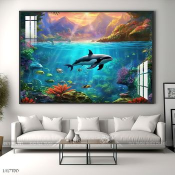 Tranh cá heo đẹp