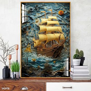 Tranh thuận buồm xuôi gió trang trí tường nhà