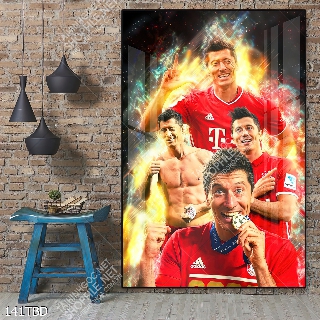 Tranh cầu thủ Lewandowski